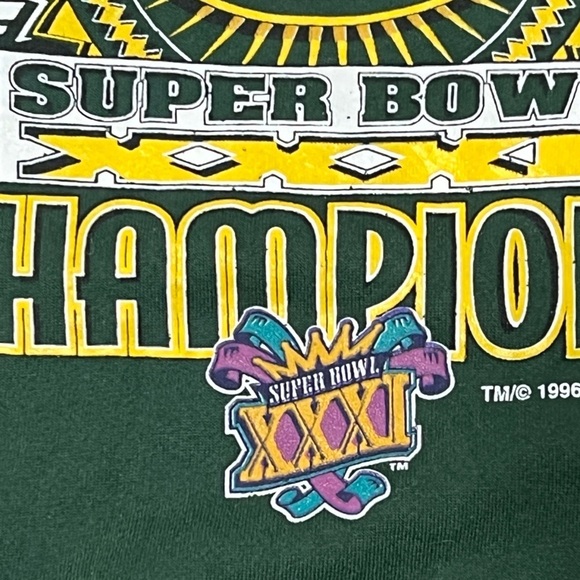 Vintage Green Bay Packers Super Bowl XXXI NFL Football Sweatshirt - Picture 3 of 4